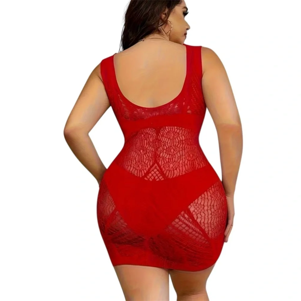 Sexy Women Lace Dress Suspender Bodystocking Lingerie Crotchles Underwear US